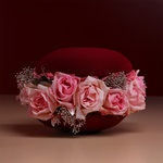Floral composition in wine macaroon, M