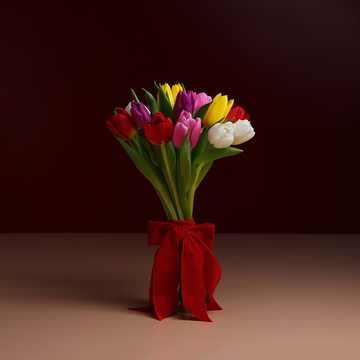 Bouquet of 15 mix tulips