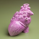 Ceramic vase "Heart" lilac