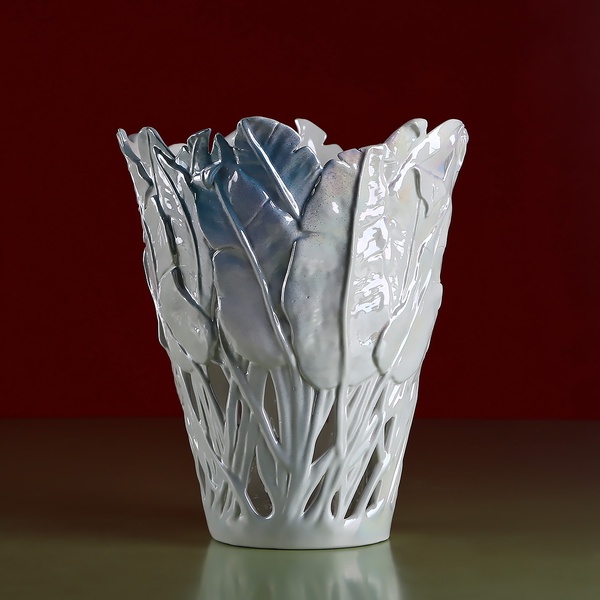 Ceramic vase "Botanical Touch" pearl
