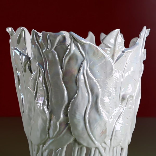 Ceramic vase "Botanical Touch" pearl