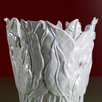 Ceramic vase "Botanical Touch" pearl