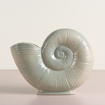 Ceramic vase "Lunar spiral" gray