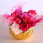 Bowl "BOTANICAL TOUCH" gold, large