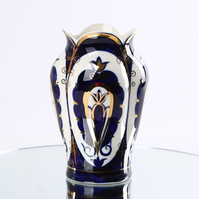 Vintage porcelain vase "Cobalt and gilding"