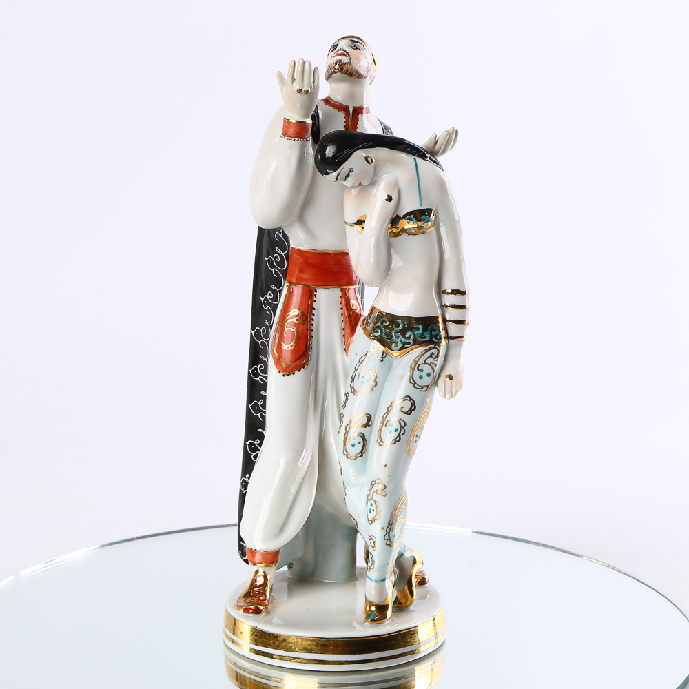 Porcelain sculptural composition "Khan Giray and Zarema" ("Bakhchisarai Fountain")