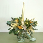 "Magic of the festive tyrannosaurus"