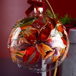 Christmas ball "Lily" in stained glass technique 2