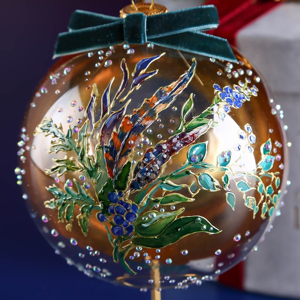 Christmas ball "Flower composition"
