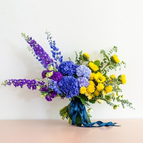 Ethno bouquet yellow-blue