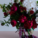 Ethno bouquet with peonies