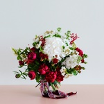 Ethno bouquet with peonies