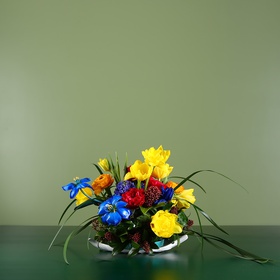 Ethno composition with tulips