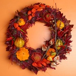 Wreath with pumpkins