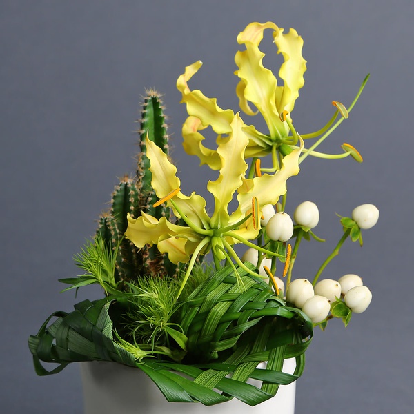 Midi composition with gloriosa