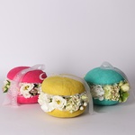 Floral composition in turquoise macaroon, S