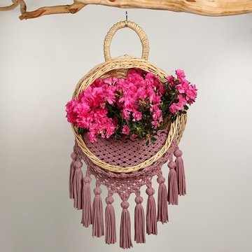 Macrame basket light