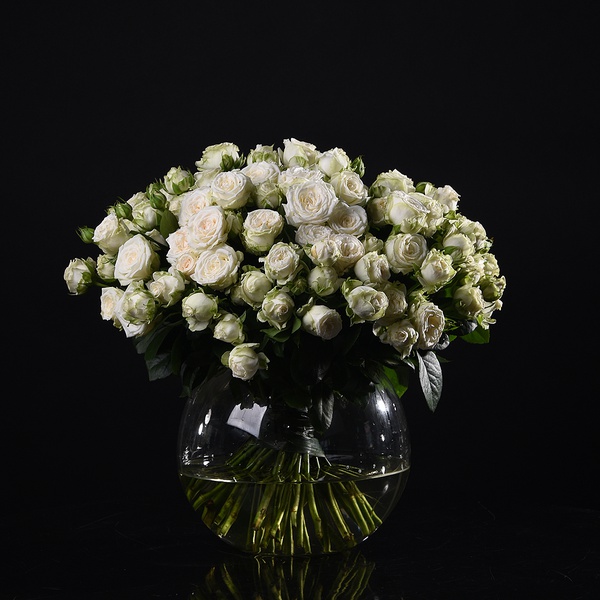 Bouquet of 35 white roses Miss Bombastic
