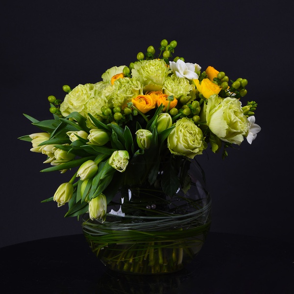 Bouquet lime yellow