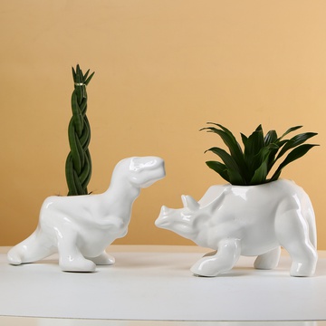"Prehistoric Garden" - ceramic pots with plants