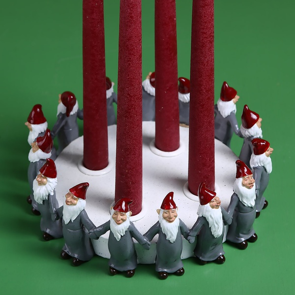 Candlestick "Gnomes" gray