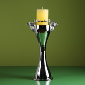 Silver candlestick with Deer