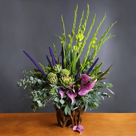 Floral Interior composition with artichokes