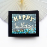 Открытка с сыпучим блеском "Наррy birthday"