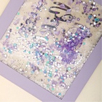 Postcard with flowing glitter  "Birthday"