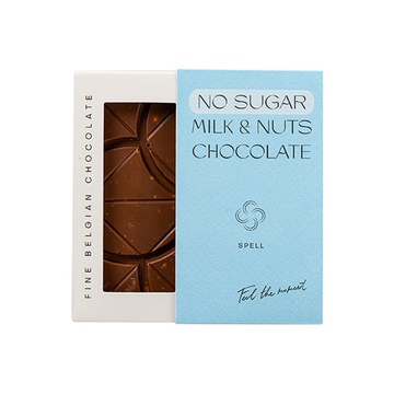 Spell Milk chocolate with hazelnuts without sugar