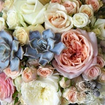 Весільний букет з суккулентами