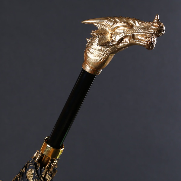 Umbrella Pasotti black-gold  "Dragon"