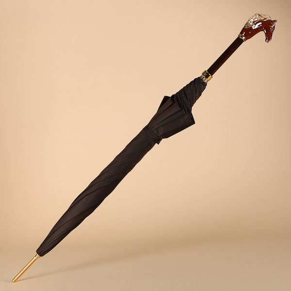 Umbrella Pasotti brown "Horse"