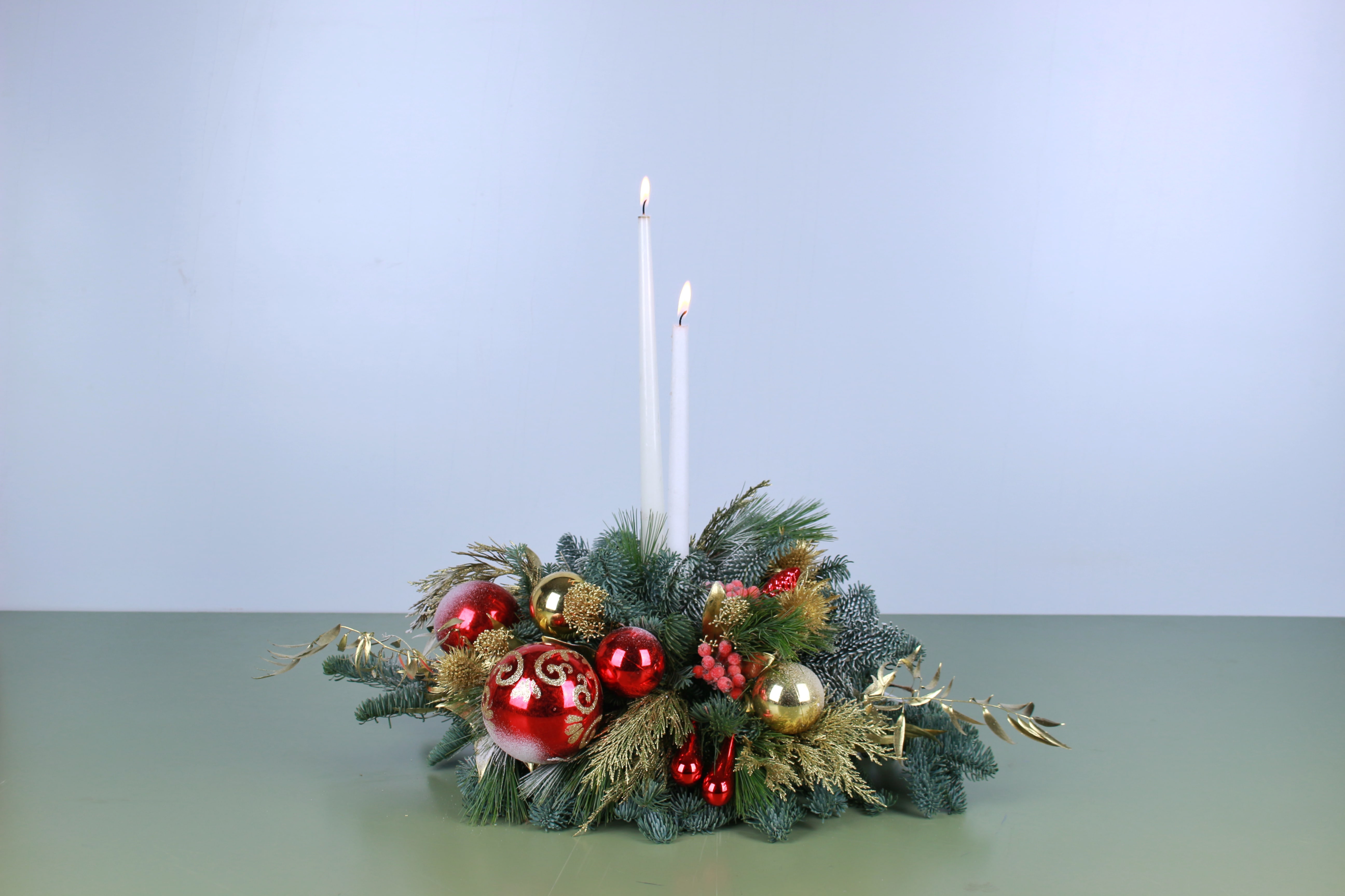 Christmas composition by candles "New Year's Tale"