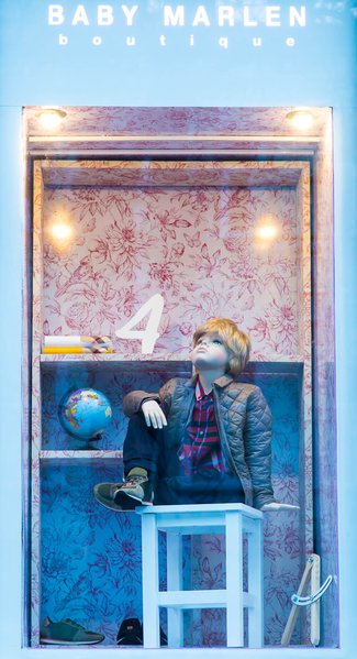 Baby Marlen at Pushkinskaya Autumn Window Display 2017