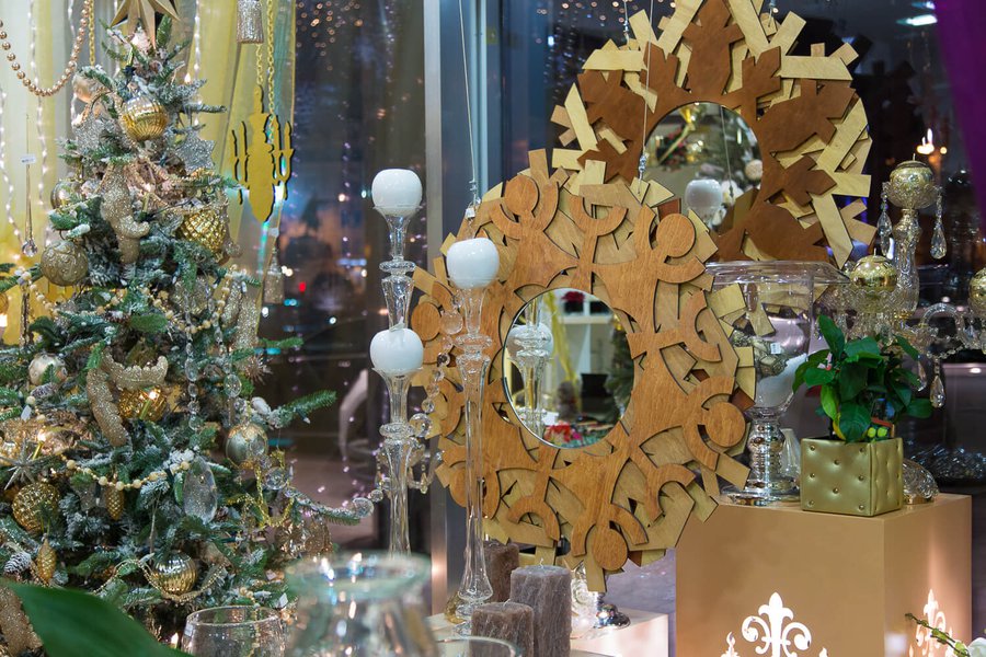 Новогоднее оформление бутика LoraShen в Hyatt Regency Kyiv 2015