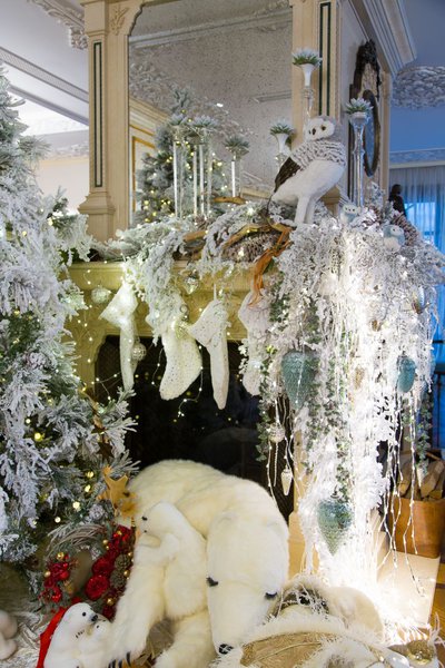 White Christmas in New Year's decoration