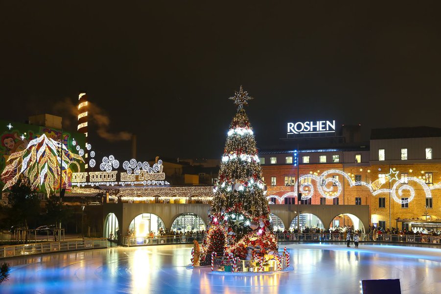 A modern classic for the Roshen Winter Village Christmas ice rink