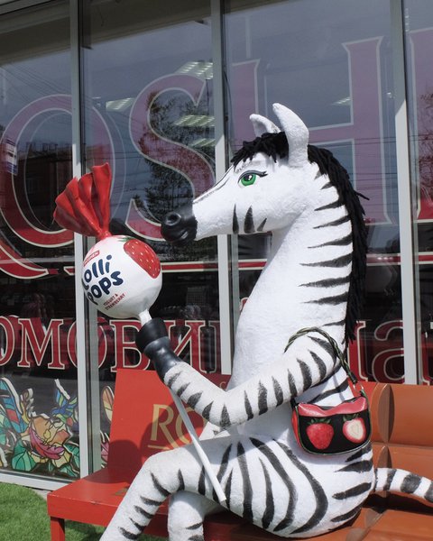 Вуличні декорації «Веселі зебри» для Roshen у Вінниці