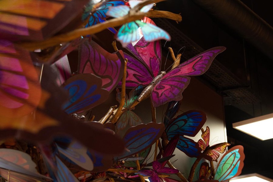 Fantastic butterflies: the decoration for Roshen in Ivano-Frankivsk