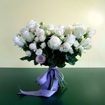 Bouquet of 31 white roses mix