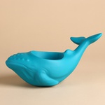 Planter whale turquoise