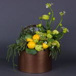 Floristic composition with lemons and cabbage