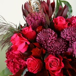 Bouquet with raspberry hydrangea