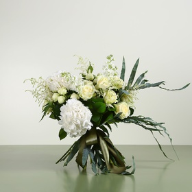 Bouquet of white and green hydrangea