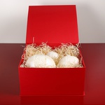 Set of candles "Pomegranate" in a box, white