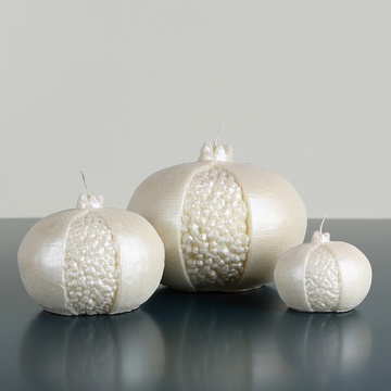 Set of candles "Pomegranate" white