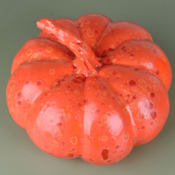 Ceramic pumpkin orange