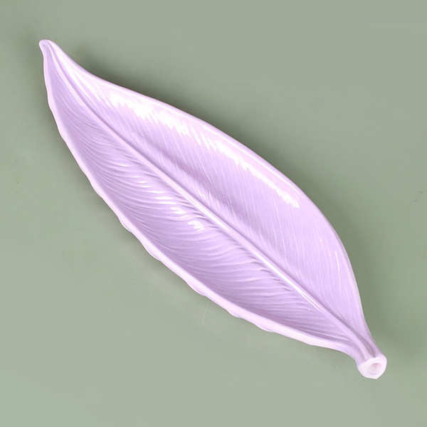 Керамический листочек лиловый, M