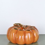 Ceramic pumpkin with holes Orange